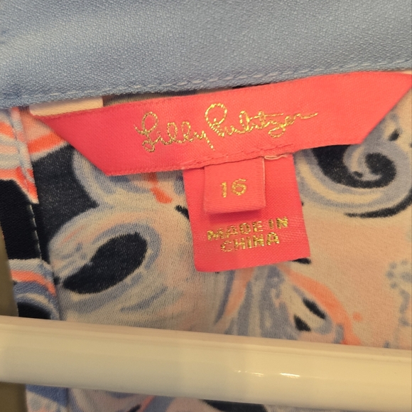 Lilly Pulitzer Amgie Stretch Shift Dress Size 16 - Picture 6 of 6